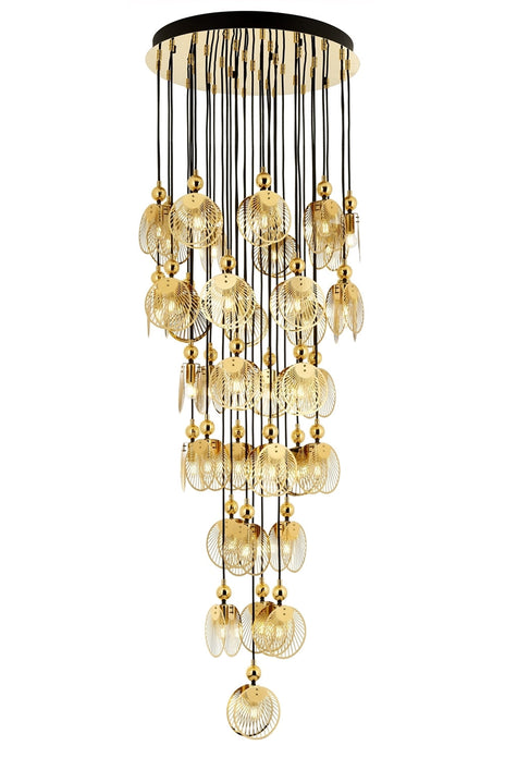 Lustra moderna Avonni 4317, Auriu, E27, AV-4317-S30X85 - AsiHome