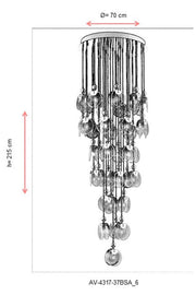 Lustra moderna Avonni 4317, Auriu, E27, AV-4317-S30X85 - AsiHome