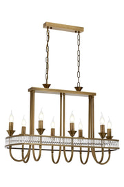Lustra clasica Avonni Antic, 8XE14, AV-1890-8E-YM - AsiHome