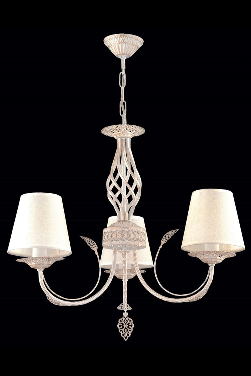 Lustra clasica Avonni Alb patinat, 5XE14, AV-65112-3F - AsiHome