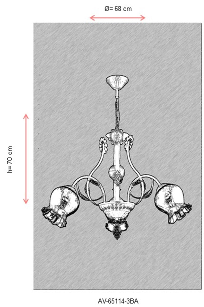 Lustra clasica Avonni 65114, Crem patinat, E27 - AsiHome