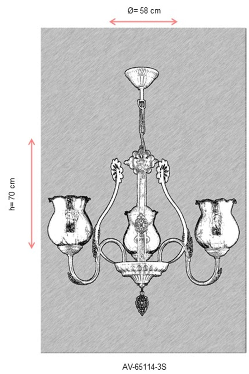 Lustra clasica Avonni 65114, Crem patinat, E27 - AsiHome