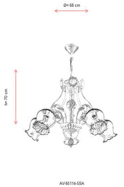 Lustra clasica Avonni 65114, Crem patinat, E27 - AsiHome