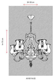 Lustra clasica Avonni 65114, Crem patinat, E27 - AsiHome