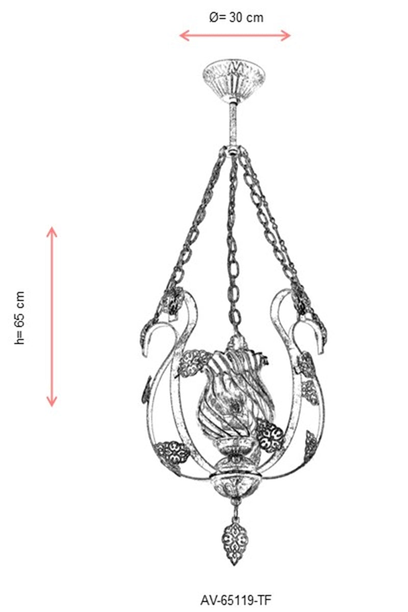 Lustra clasica Avonni 65119 , 1XE27 - AsiHome