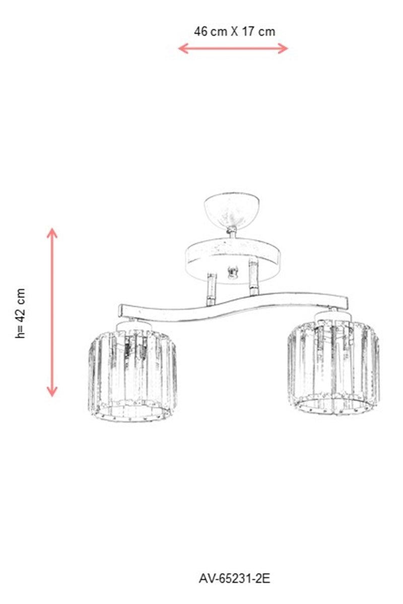 Lustra moderna Avonni Antic, 2XE27, AV-65231-2E - AsiHome