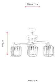 Lustra moderna Avonni Antic, 3XE27, AV-65231-3E - AsiHome