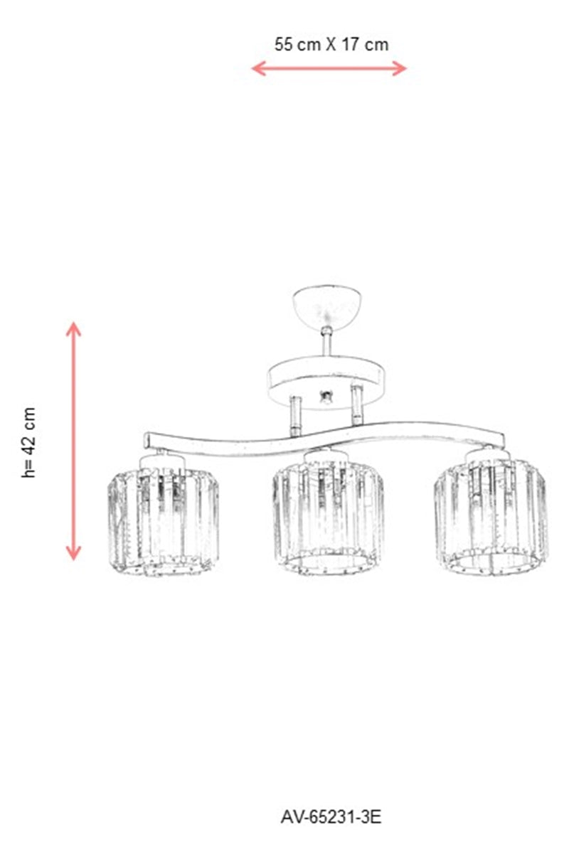 Lustra moderna Avonni Antic, 3XE27, AV-65231-3E - AsiHome