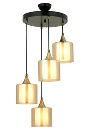 Lustra moderna Avonni Negru , 4XE27, AV-65233-4T-BSY-B - AsiHome