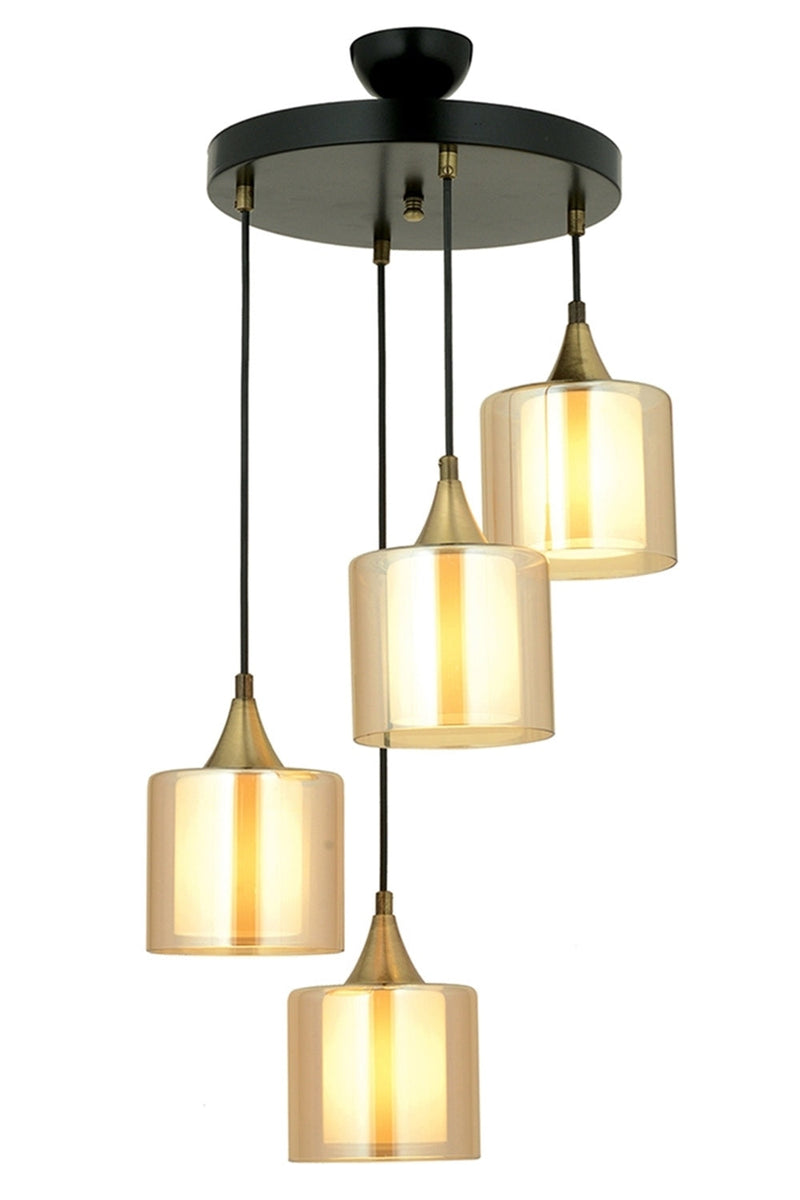 Lustra moderna Avonni Negru , 4XE27, AV-65233-4T-BSY-B - AsiHome
