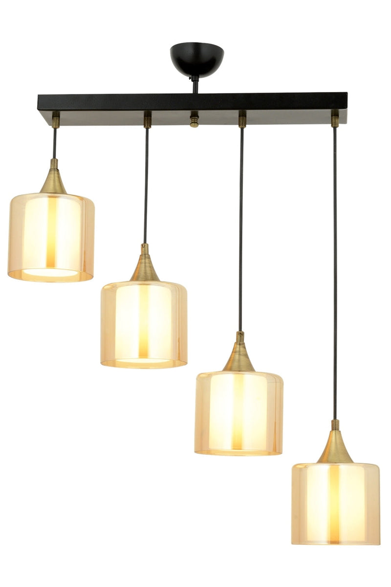 Lustra moderna Avonni Negru , 4XE27, AV-65233-4Y-BSY-B - AsiHome