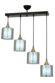 Lustra moderna Avonni Negru , 4XE27, AV-65233-4Y-BSY-F - AsiHome
