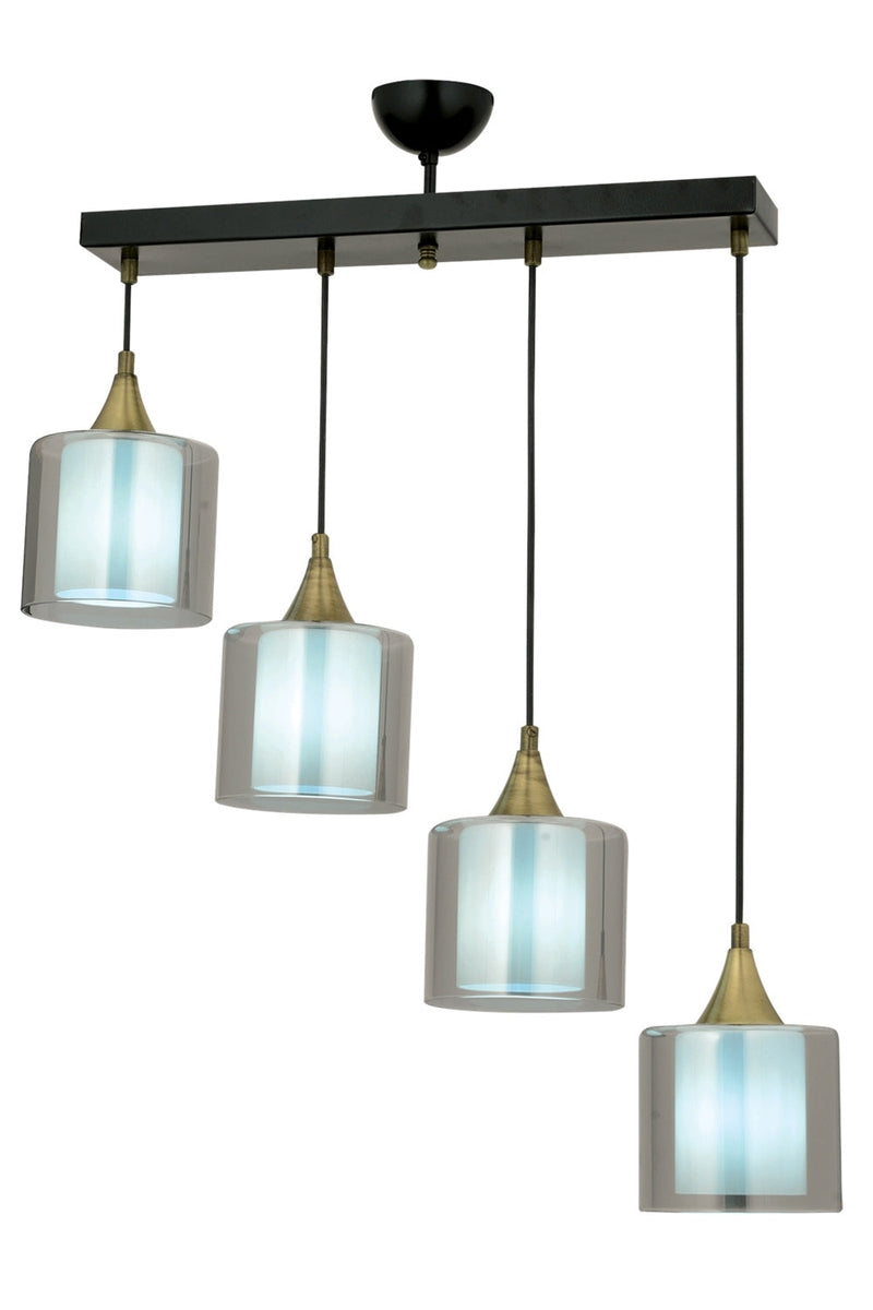 Lustra moderna Avonni Negru , 4XE27, AV-65233-4Y-BSY-F - AsiHome