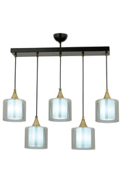 Lustra moderna Avonni Negru , 5XE27, AV-65233-5Y-BSY-F - AsiHome
