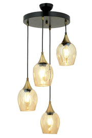 Lustra moderna Avonni Negru , 4XE27, AV-65234-4T-BSY - AsiHome