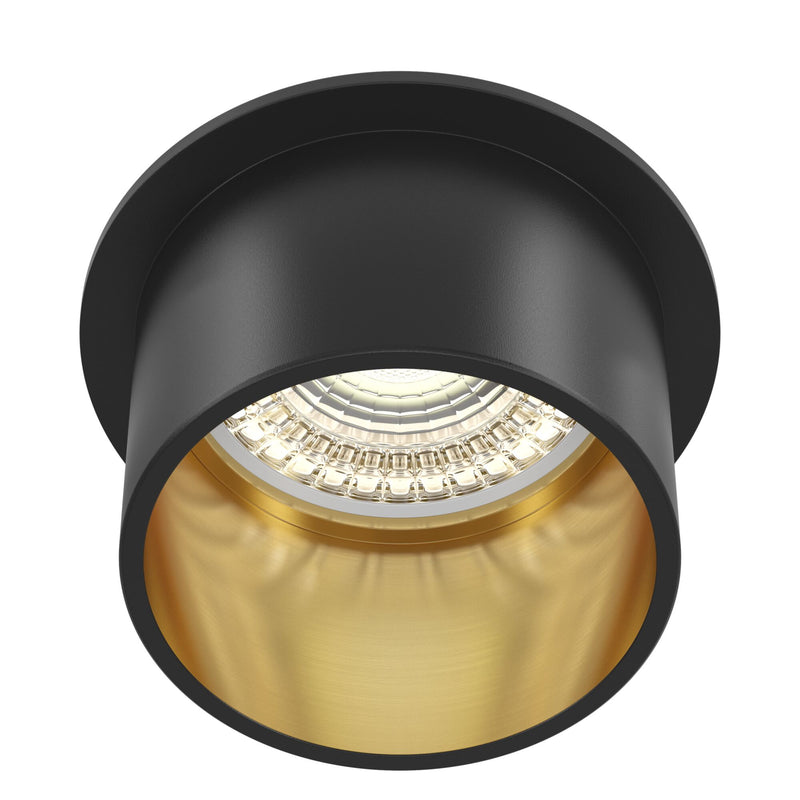Spot incastrat Maytoni Technical Reif Negru/Auriu, 1XGU10, DL050-01GB - AsiHome