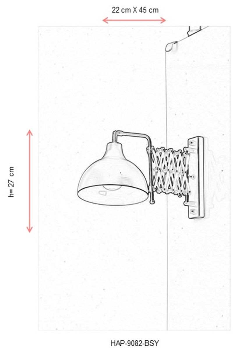 Aplica perete  Avonni 9082, 1XE27 - AsiHome