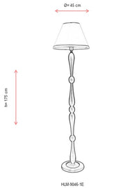 Lampadar living Avonni Antic, 1XE27, HLM-9046-1E - AsiHome