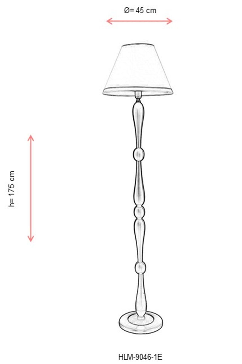 Lampadar living Avonni Antic, 1XE27, HLM-9046-1E - AsiHome