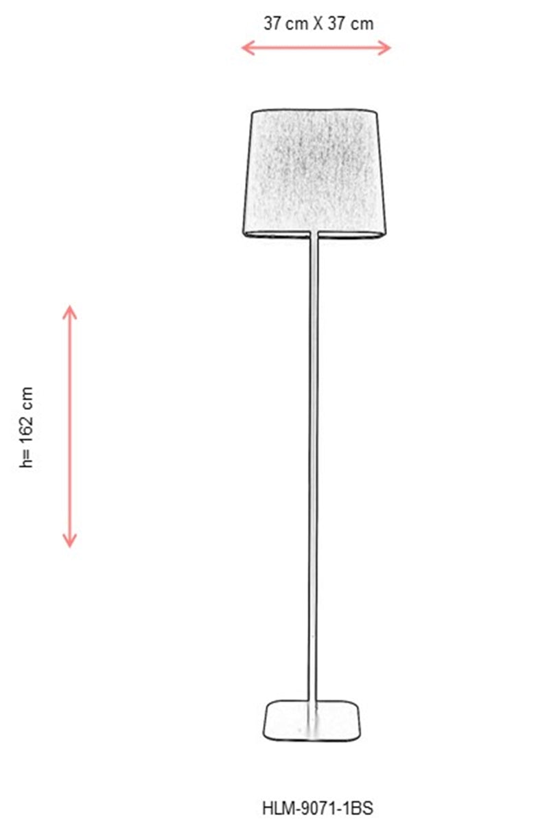 Lampadar living Avonni Negru , 1XE27, HLM-9071-1BS - AsiHome