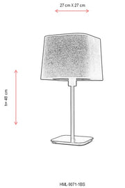 Veioza dormitor Avonni Negru , 1XE27, HML-9071-1BS - AsiHome