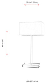 Veioza dormitor Avonni Nichel Satinat, 1XE27, HML-9072-M1-N - AsiHome