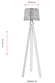 Lampadar living Avonni Antic, 1XE27, LM-65214-1E - AsiHome
