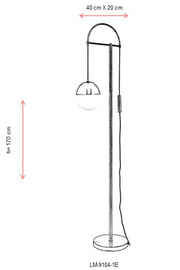 Lampadar living Avonni Antic, 1XE27, LM-9104-1E - AsiHome