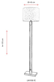 Lampadar living Avonni Antic, 1XE27, LM-9108-1E - AsiHome