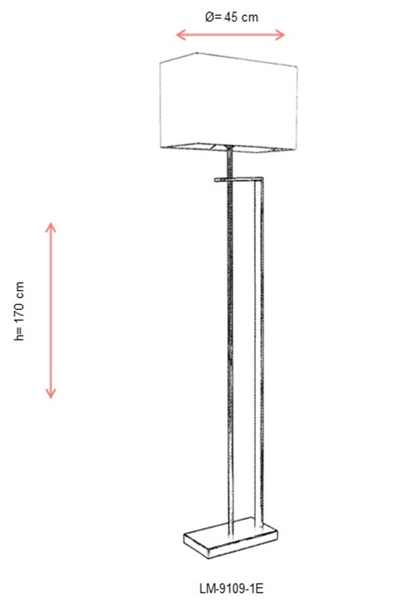 Lampadar living Avonni Antic, 1XE27, LM-9109-1E - AsiHome