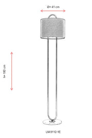 Lampadar living Avonni Antic, 2XE27, LM-9112-1E - AsiHome