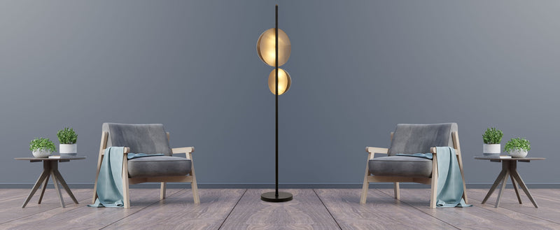 Lampadar living Avonni Negru , 4XE14, LM-9113-2BSY - AsiHome