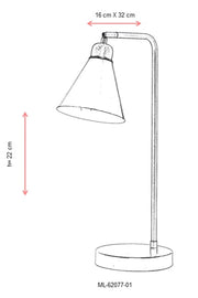 Lampa de birou Avonni 62077, 1XE27 - AsiHome