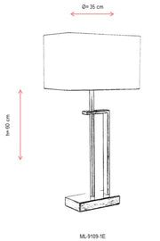Veioza dormitor Avonni Antic, 1XE27, ML-9109-1E - AsiHome