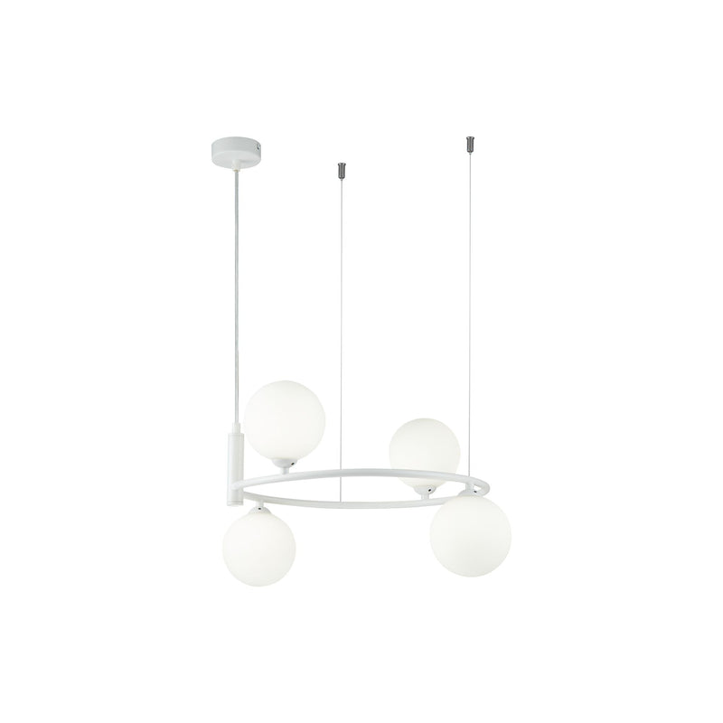 Lustra Dormitor  Maytoni Modern Ring Alb, 4XG9, MOD013PL-04W - AsiHome