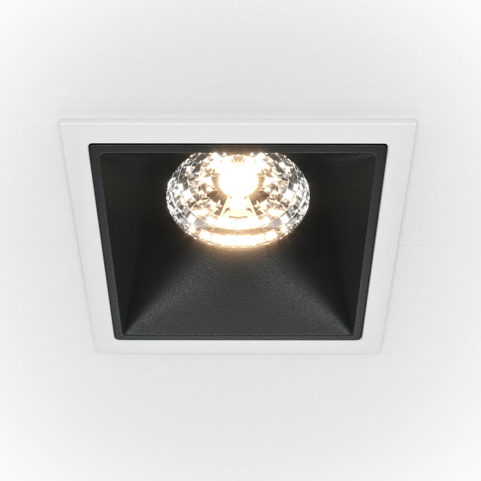 Spot LED incastratMaytoni Technical Alfa LED Alb/Negru , DL043-01-15W4K-D-SQ-WB