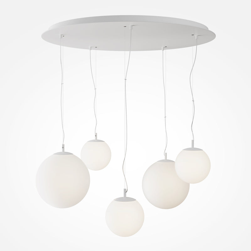 Lustra Living Maytoni Modern Basic form Alb mat, 5XE27, MOD321PL-05W1 - AsiHome