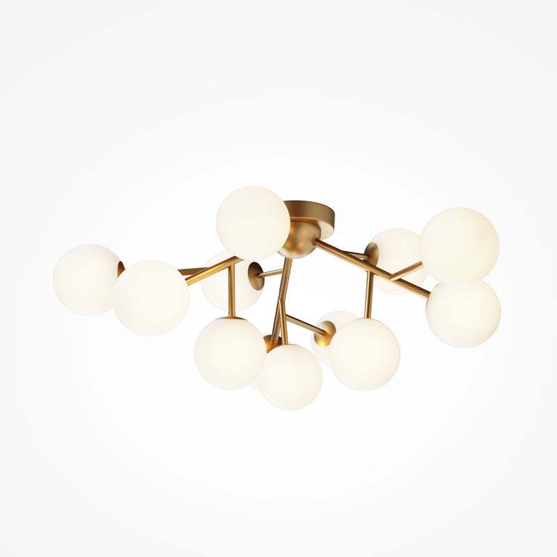 Plafoniera Moderna Maytoni Modern Dallas Auriu, 12XG9, MOD545CL-12BS - AsiHome