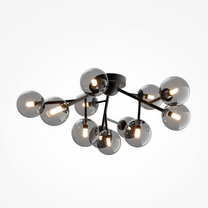 Plafoniera Moderna Maytoni Modern Dallas Negru mat, 12XG9, MOD545CL-12B - AsiHome