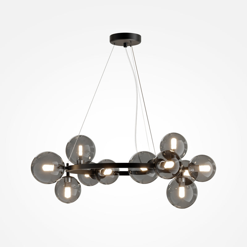Lustra Living Maytoni Modern Dallas Negru, 11XG9, MOD545PL-11B - AsiHome