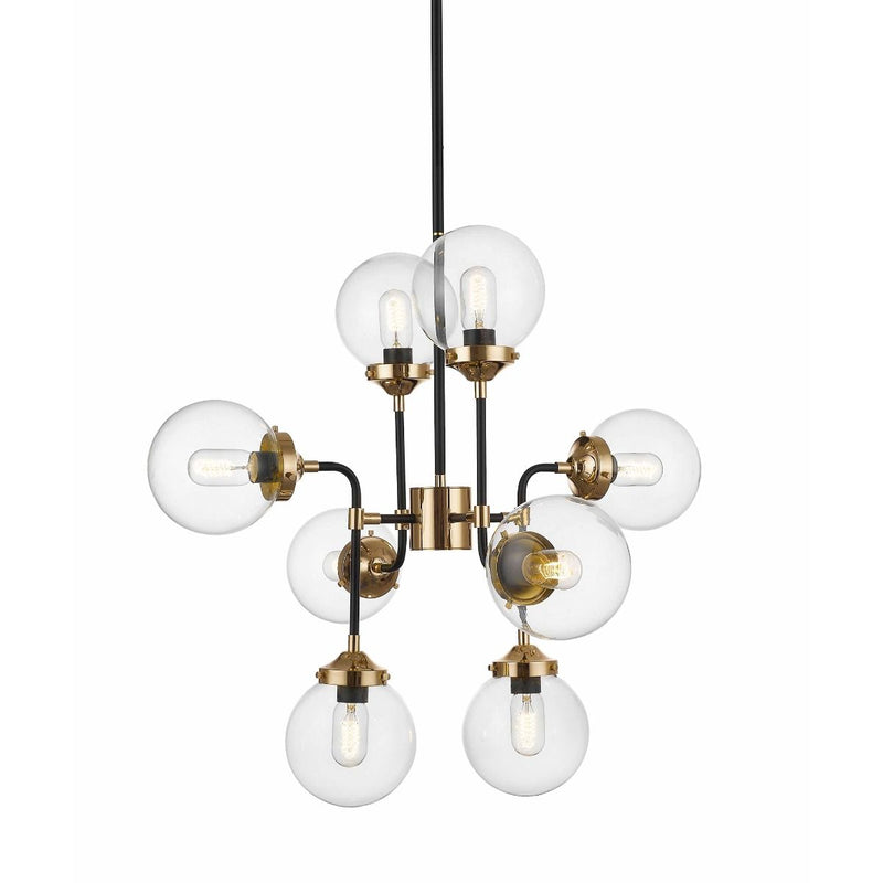 Lustra Zuma Line 8xE27 Negru / Auriu