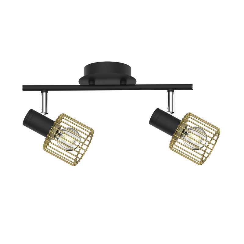 Plafoniera Zuma Line 2xE14 Negru / Auriu
