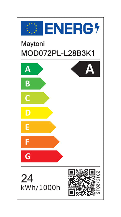 Lustra LED Maytoni Modern Glint Negru , MOD072PL-L28B3K1 - AsiHome