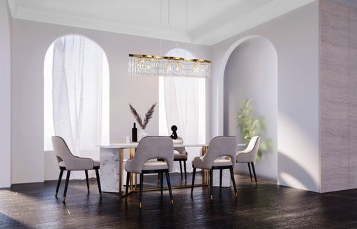 Plafoniera Cristal Maytoni Modern Dune Auriu, 6XE14, DIA005CL-06G - AsiHome