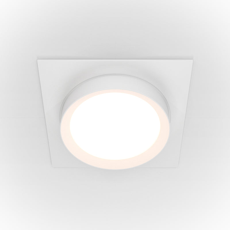 Spot incastrat Maytoni Technical Hoop Alb, 1XGX53, DL086-GX53-SQ-W - AsiHome