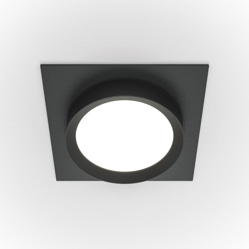 Spot incastrat Maytoni Technical Hoop Negru, 1XGX53, DL086-GX53-SQ-B - AsiHome