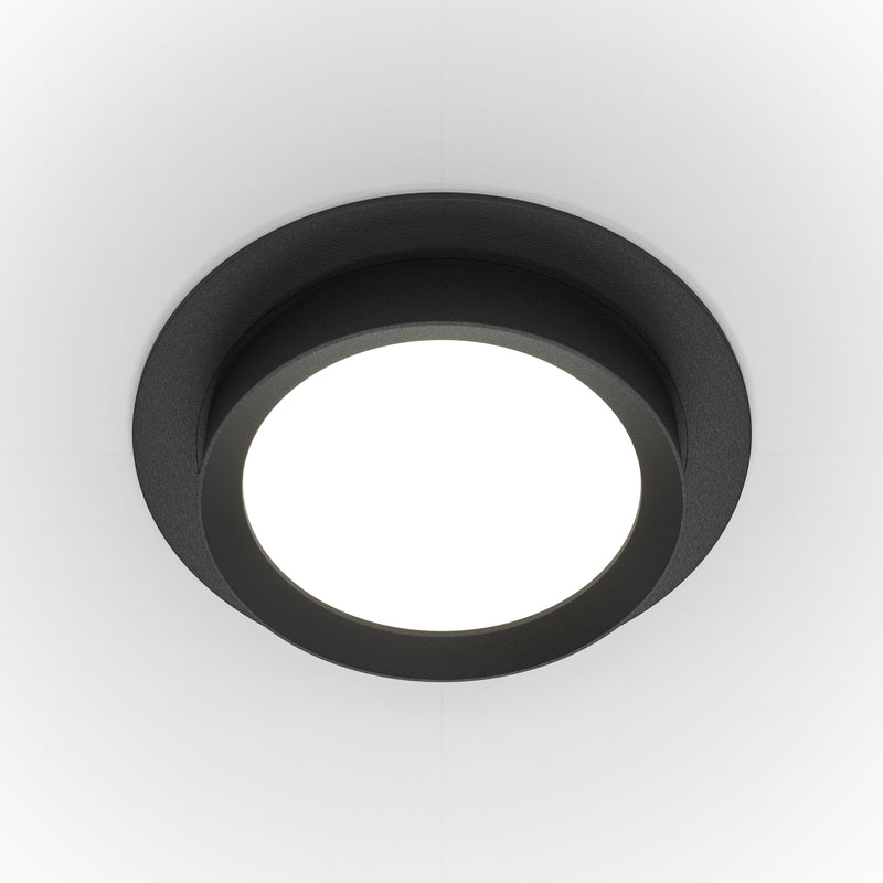 Spot incastrat Maytoni Technical Hoop Negru, 1XGX53, DL086-GX53-RD-B - AsiHome