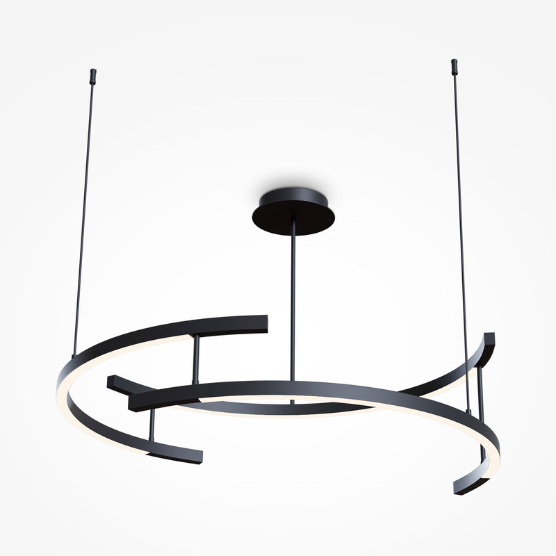 Lustra LED Maytoni Modern Line Negru 3, MOD054PL-L52B3K - AsiHome