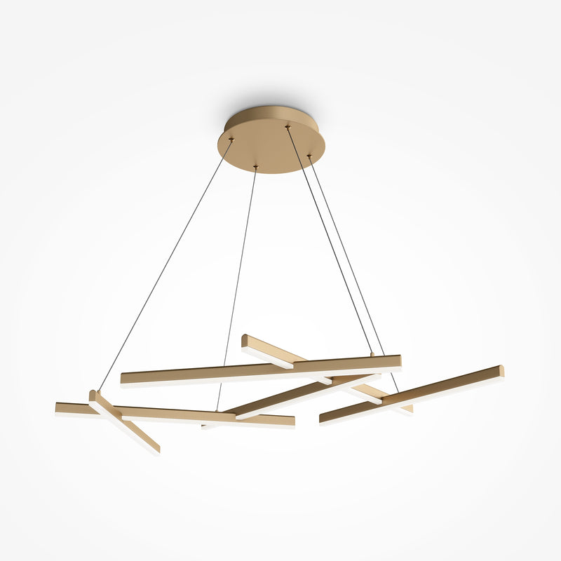 Lustra LED Maytoni Modern Line Auriu mat 6, MOD016PL-L75MG4K - AsiHome