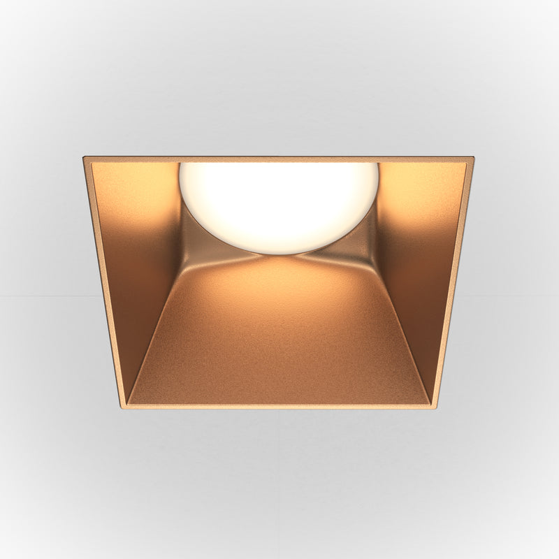 Spot incastrat Maytoni Technical Share Auriu mat, 1XGU10, DL051-01-GU10-SQ-WMG - AsiHome